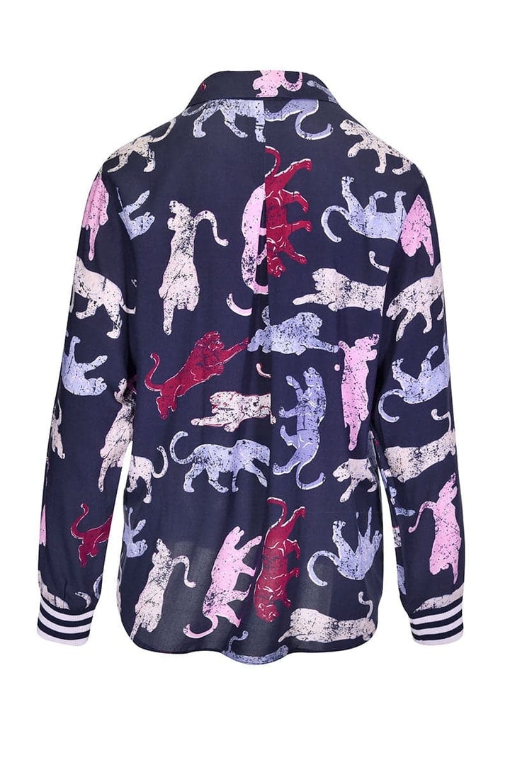 Chemise imprimée à motif félin pour femme kennys
