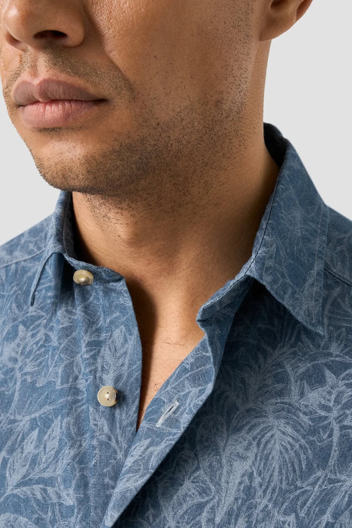 Vue de face chemise florale Eton pour homme multicolore motifs éclatants - Valérie Simon