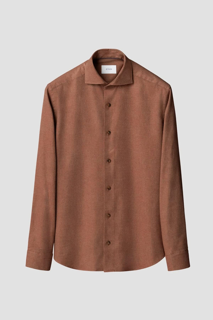 Chemise en flanelle à col italien pour homme Eton