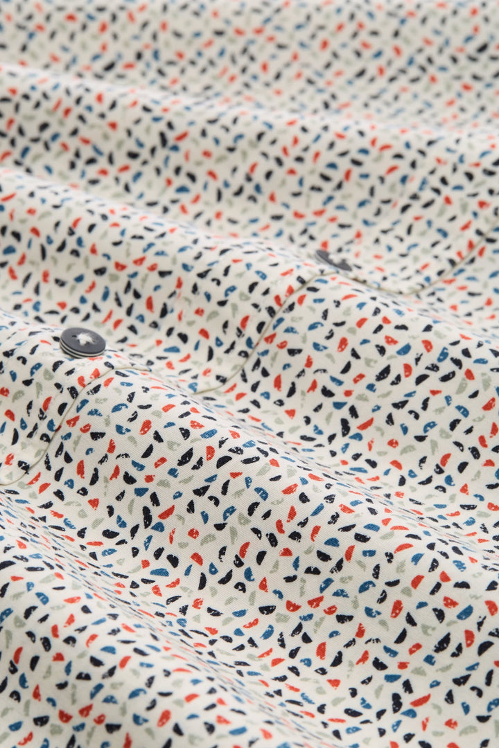 Vue de face chemise sport géométrique Tom Tailor pour homme multicolore - Valérie Simon