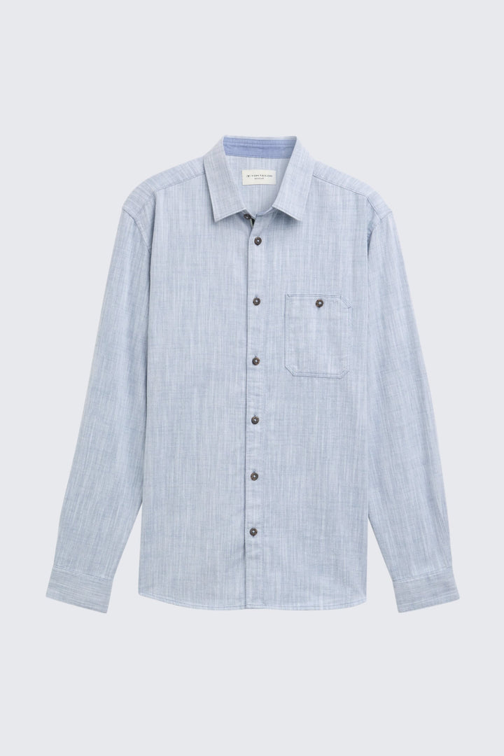 Rear view of a blue Tom Tailor men&