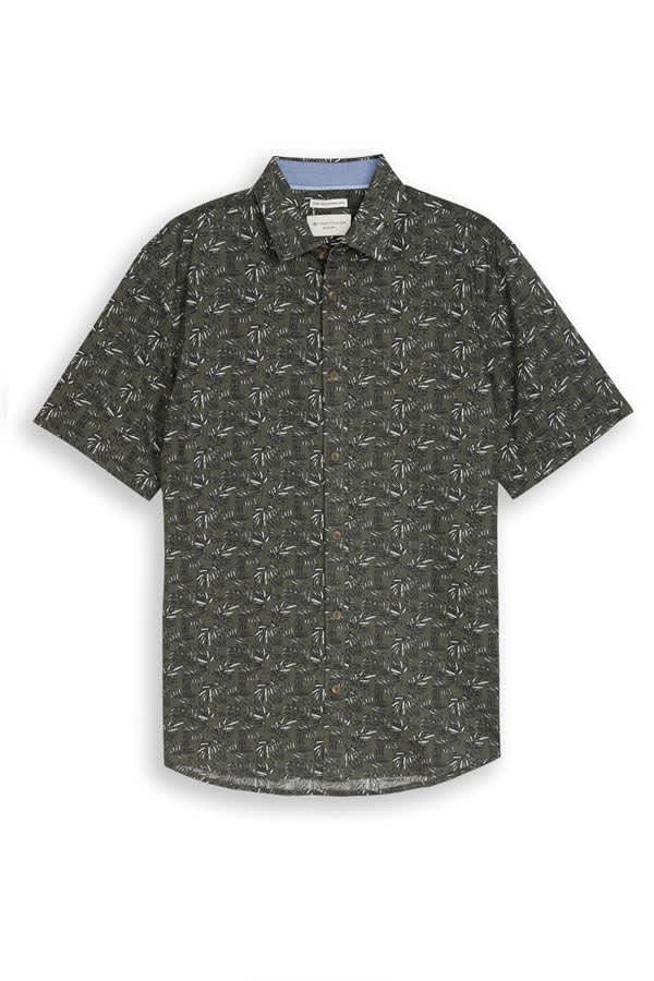 Vue de face chemise Tom Tailor pour homme à motif floral abstrait multicolore - Valérie Simon