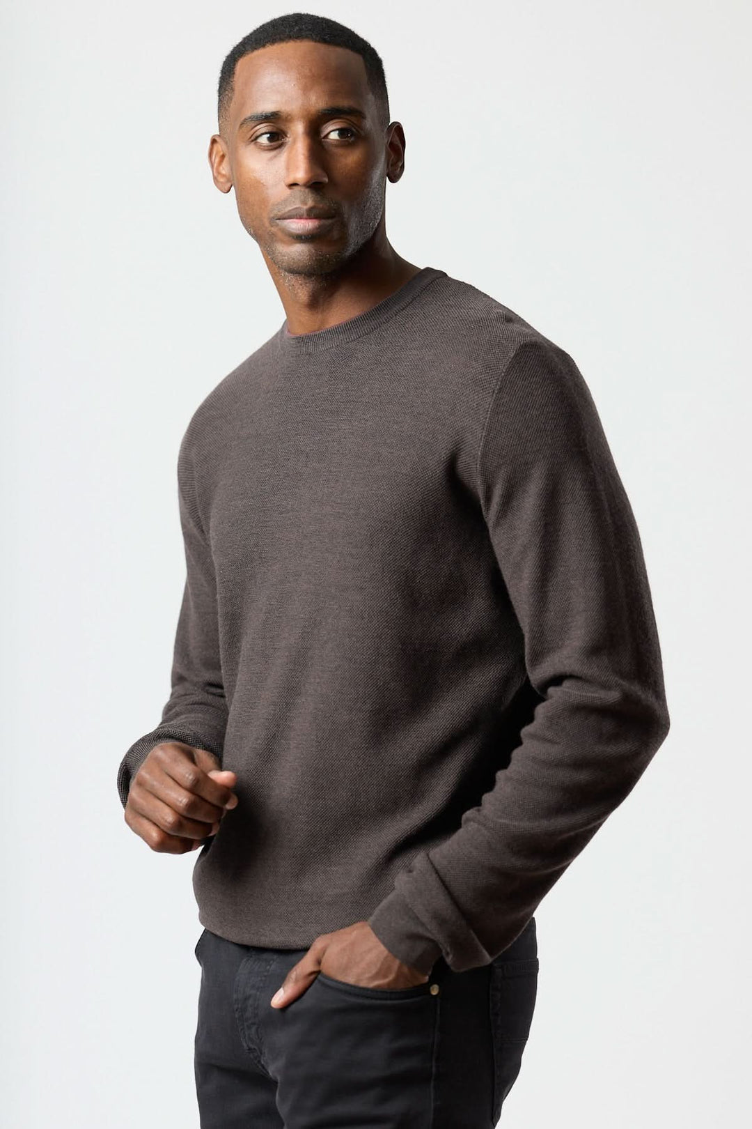 Chandail en laine à col rond