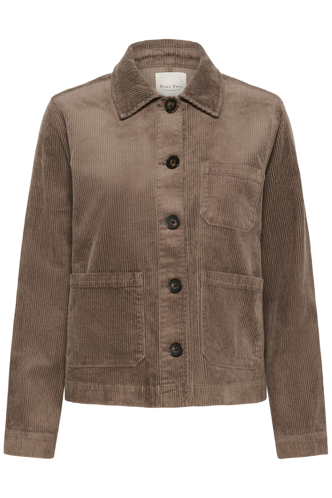 Veste en velours côtelé, style utilitaire avec poches, coupe droite idéale pour la mi-saison.