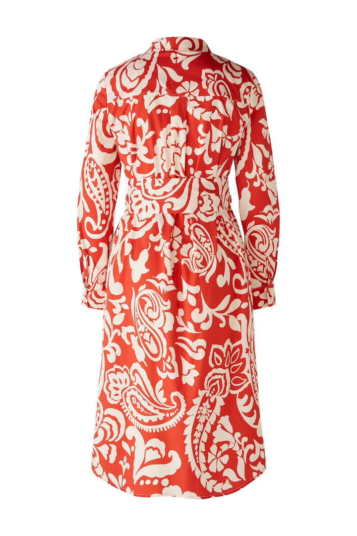 Shirt dress with abstract patterns