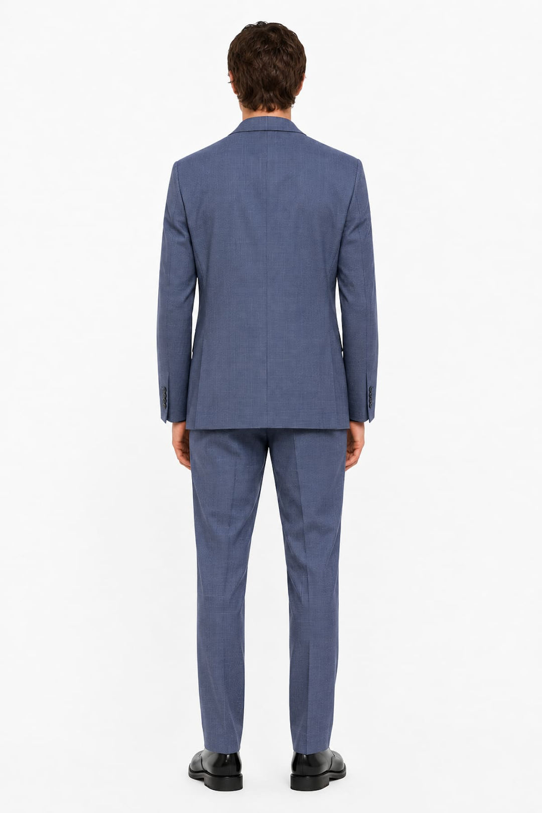 Vue de face complet micro-motif Lief Horsens pour homme gris - Valérie Simon