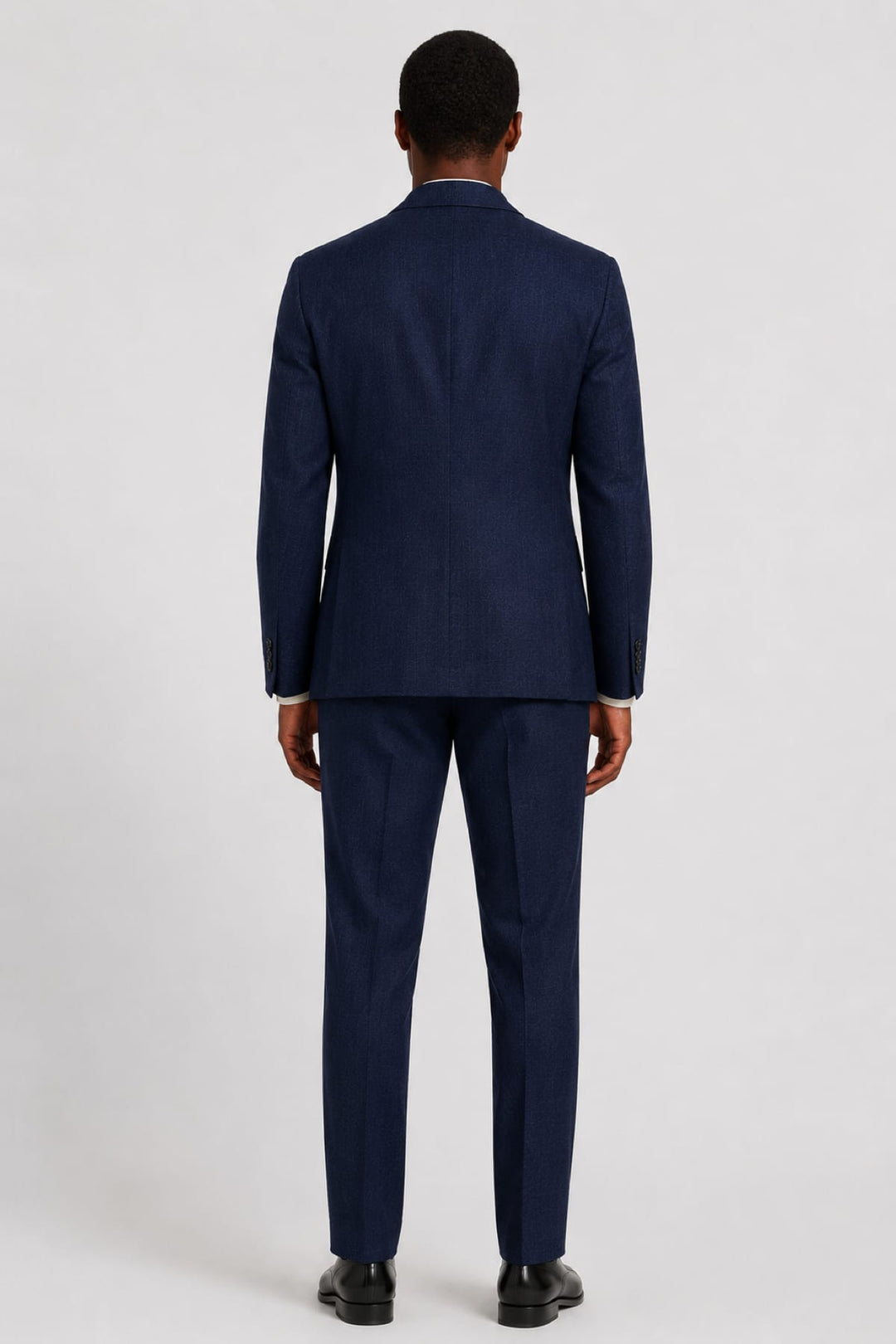Full front view of the Jack Victor textured tone-on-tone gray shirt for men - Valérie Simon