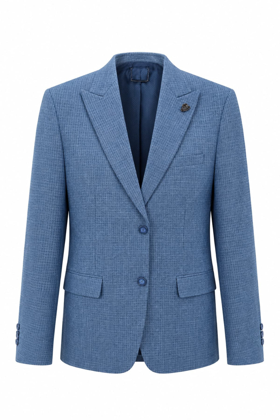 Full-length textured side view Fit modern gray Lief Horsens for men - Valérie Simon