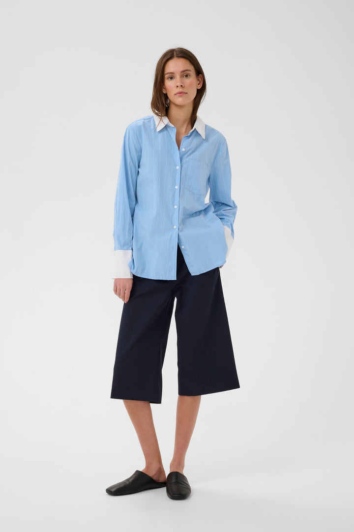 Dessy Striped Shirt with Contrasting Collar