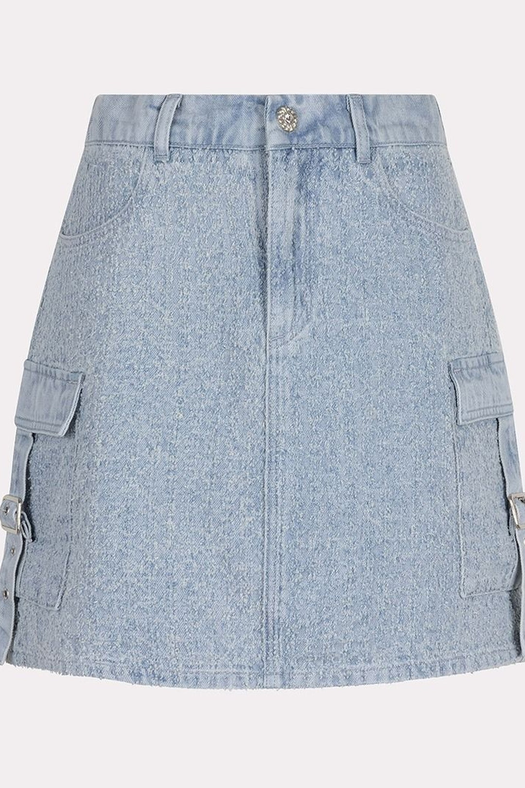 Textured denim skirt