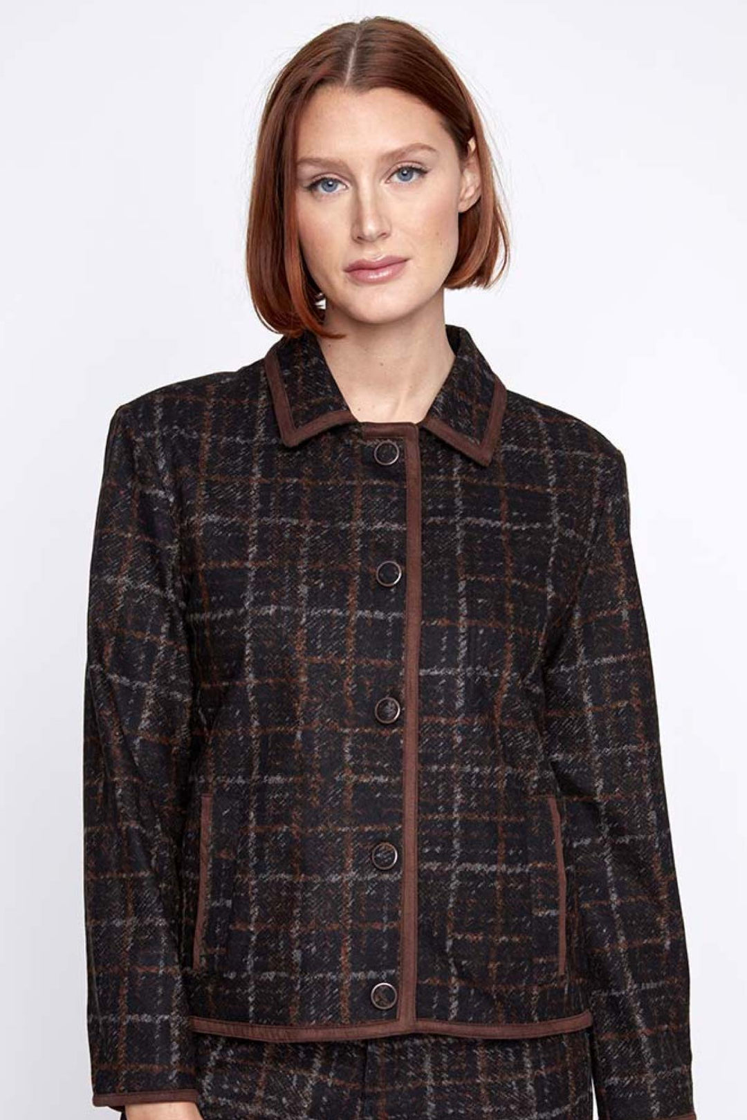 Plaid pattern jacket