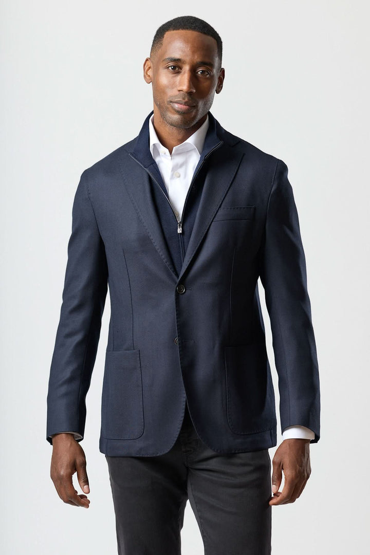 Veston moderne avec gilet zippé intégré