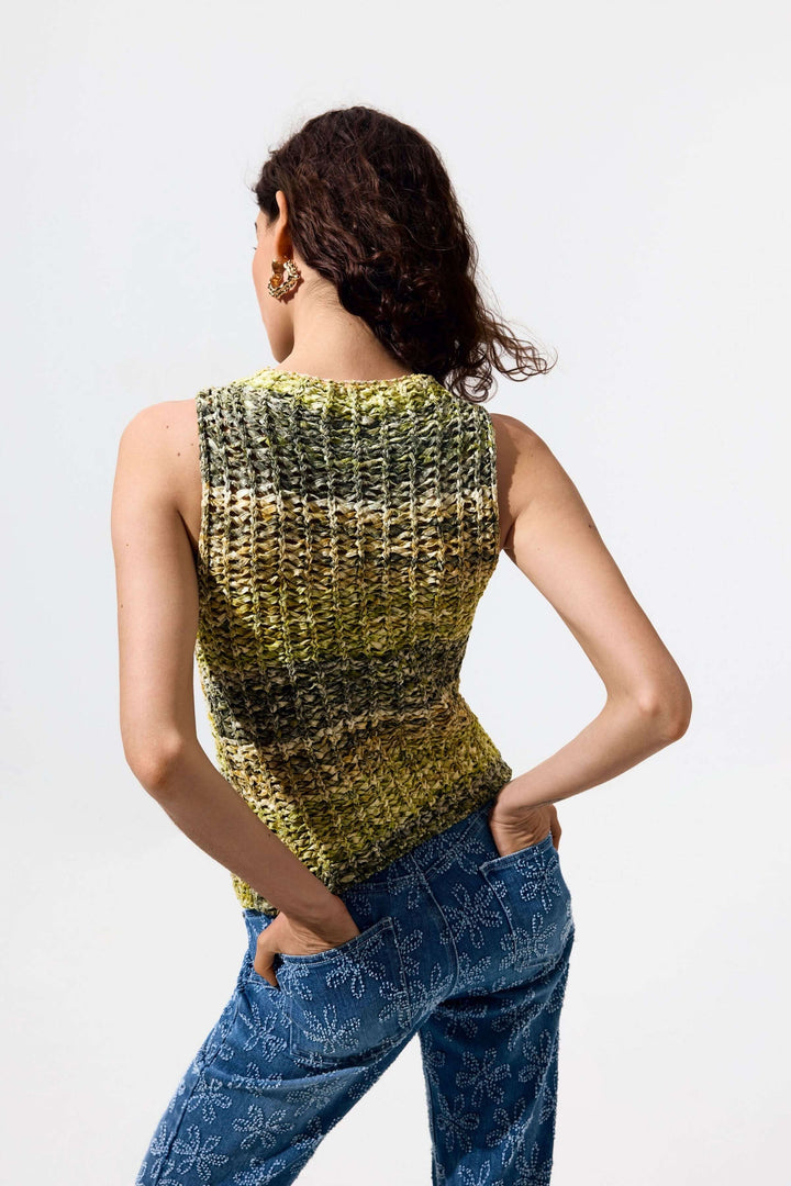 Camisole en tricot texturé sans manches