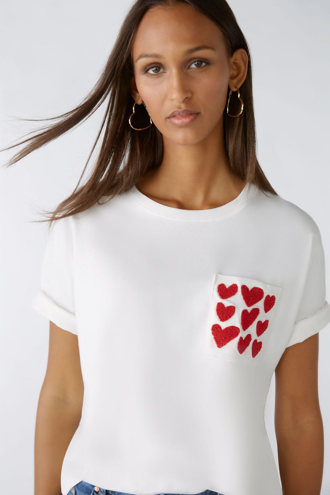 T-shirt imprimé de cœurs