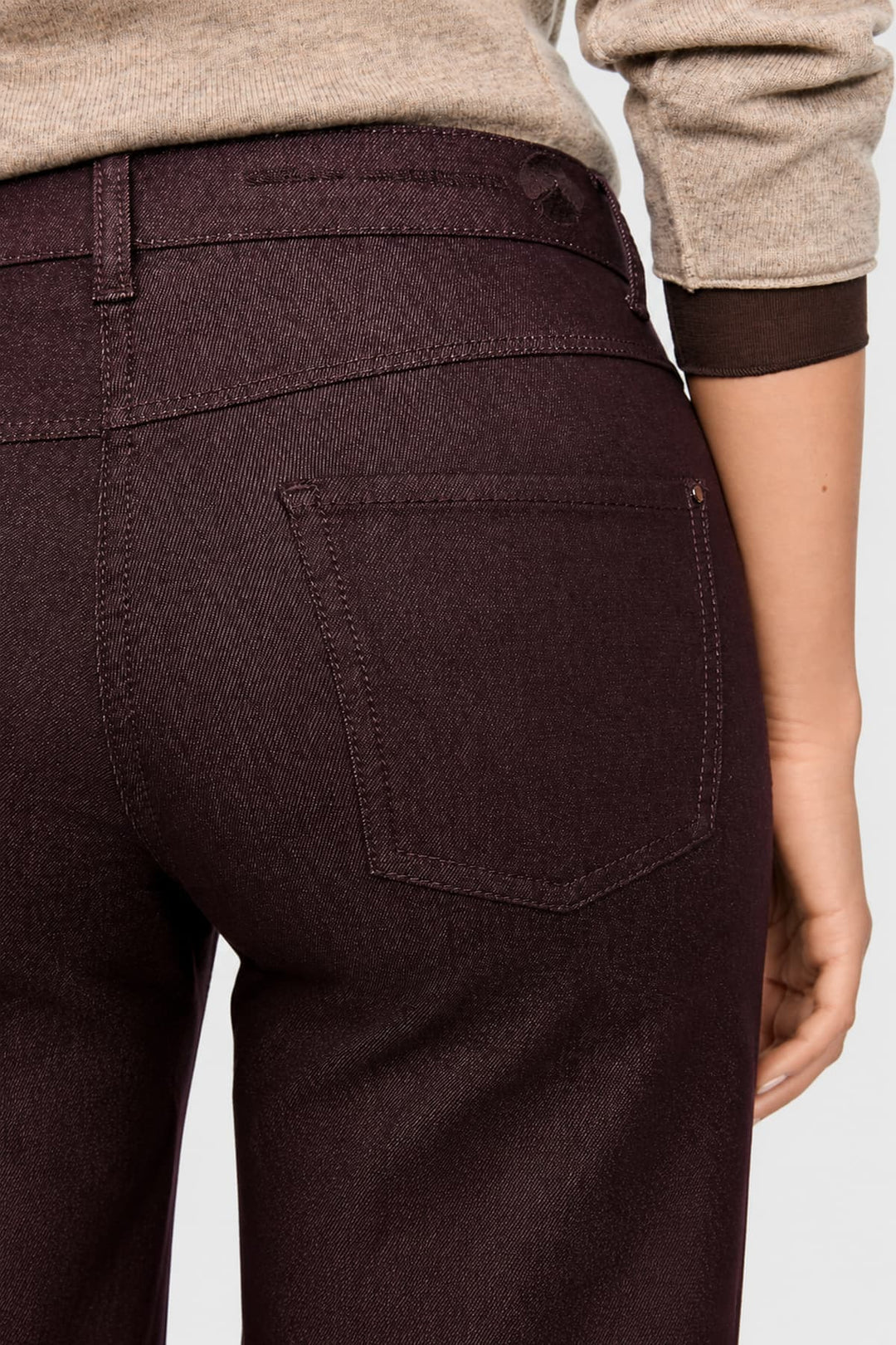 Jean large bleu vue de face pour femme Mac Jeans