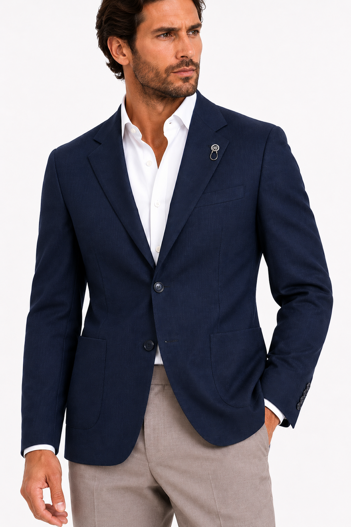 Stretch wool blazer