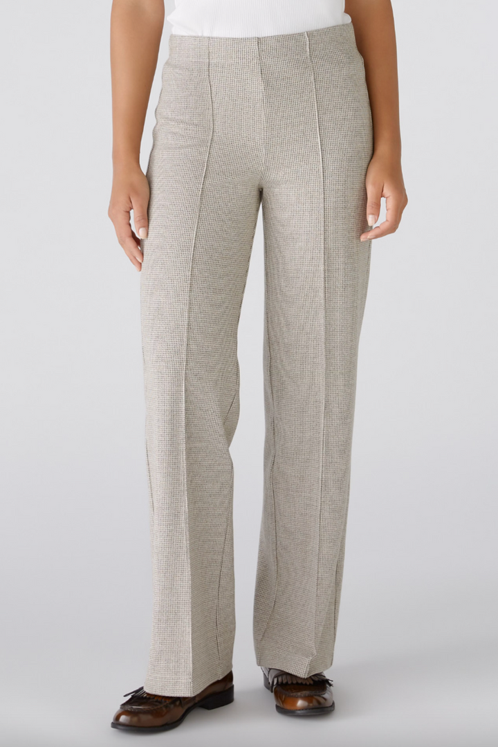 Micro houndstooth pattern pants