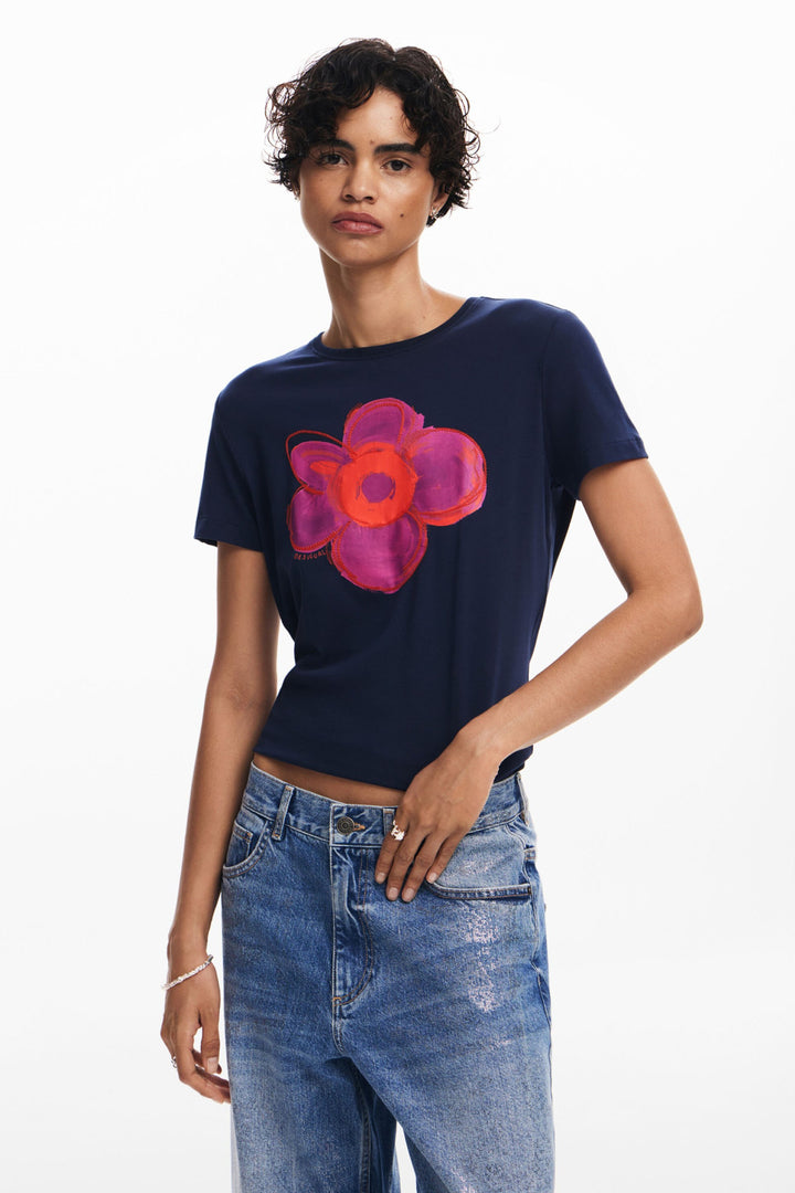 T-shirt à imprimé fleuri