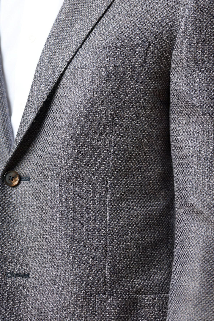 Wool blend blazer navy and charcoal