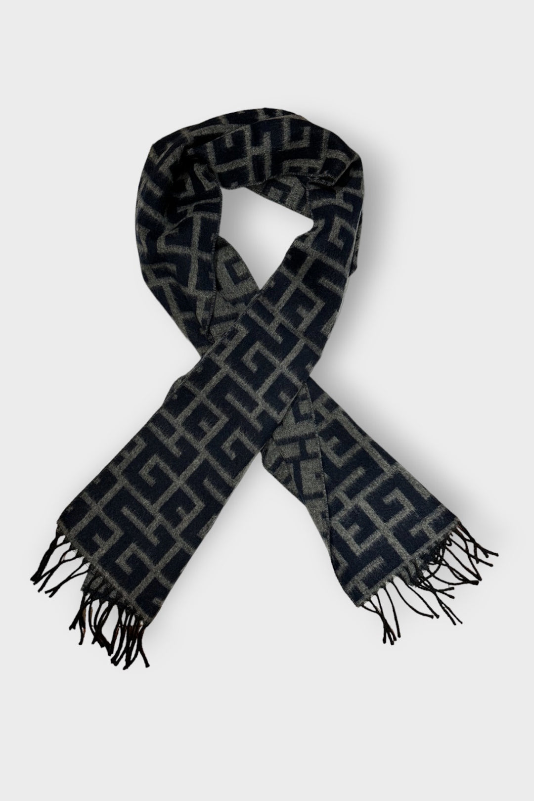 Artistic patterned cashmere scarf