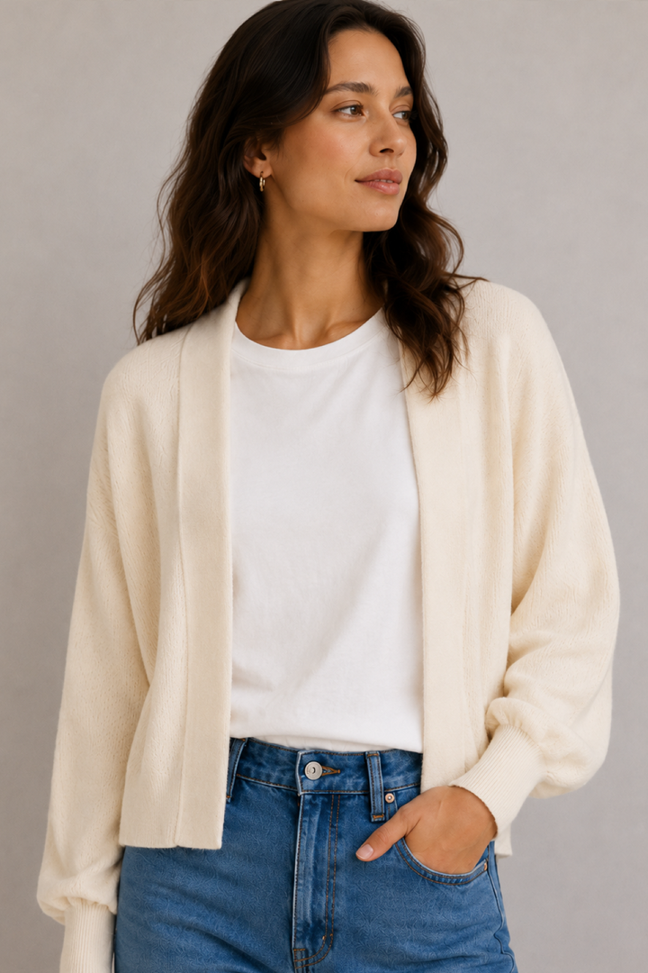 Cardigan tricot léger ouvert