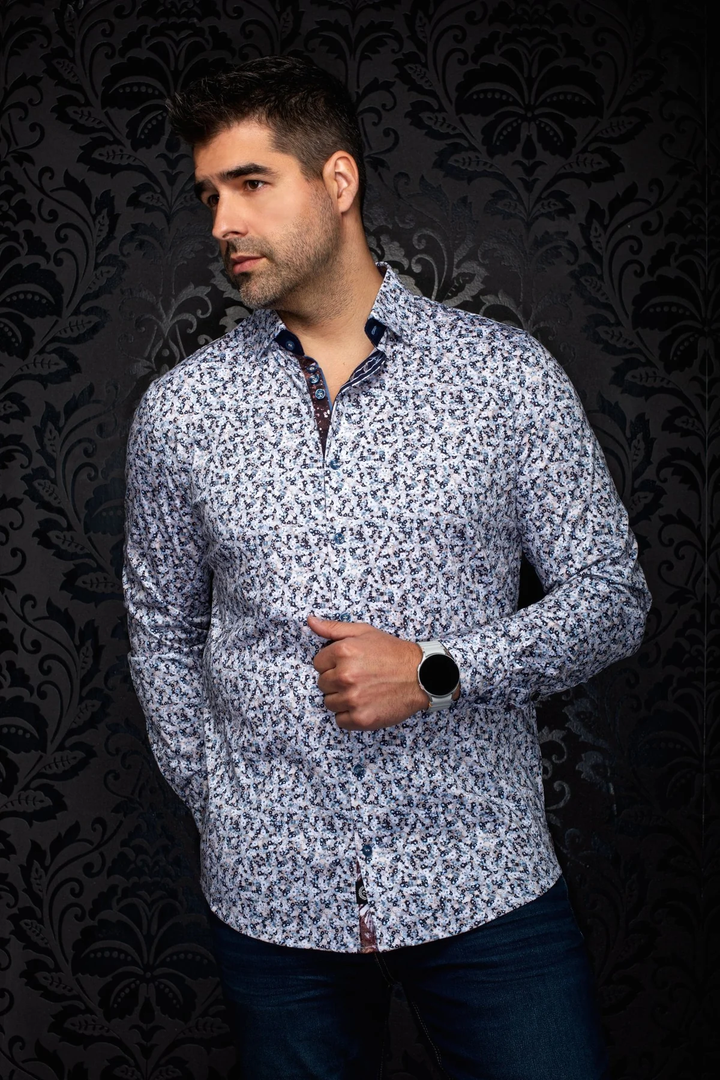 Chemise sport à micro-imprimé floral Mirel
