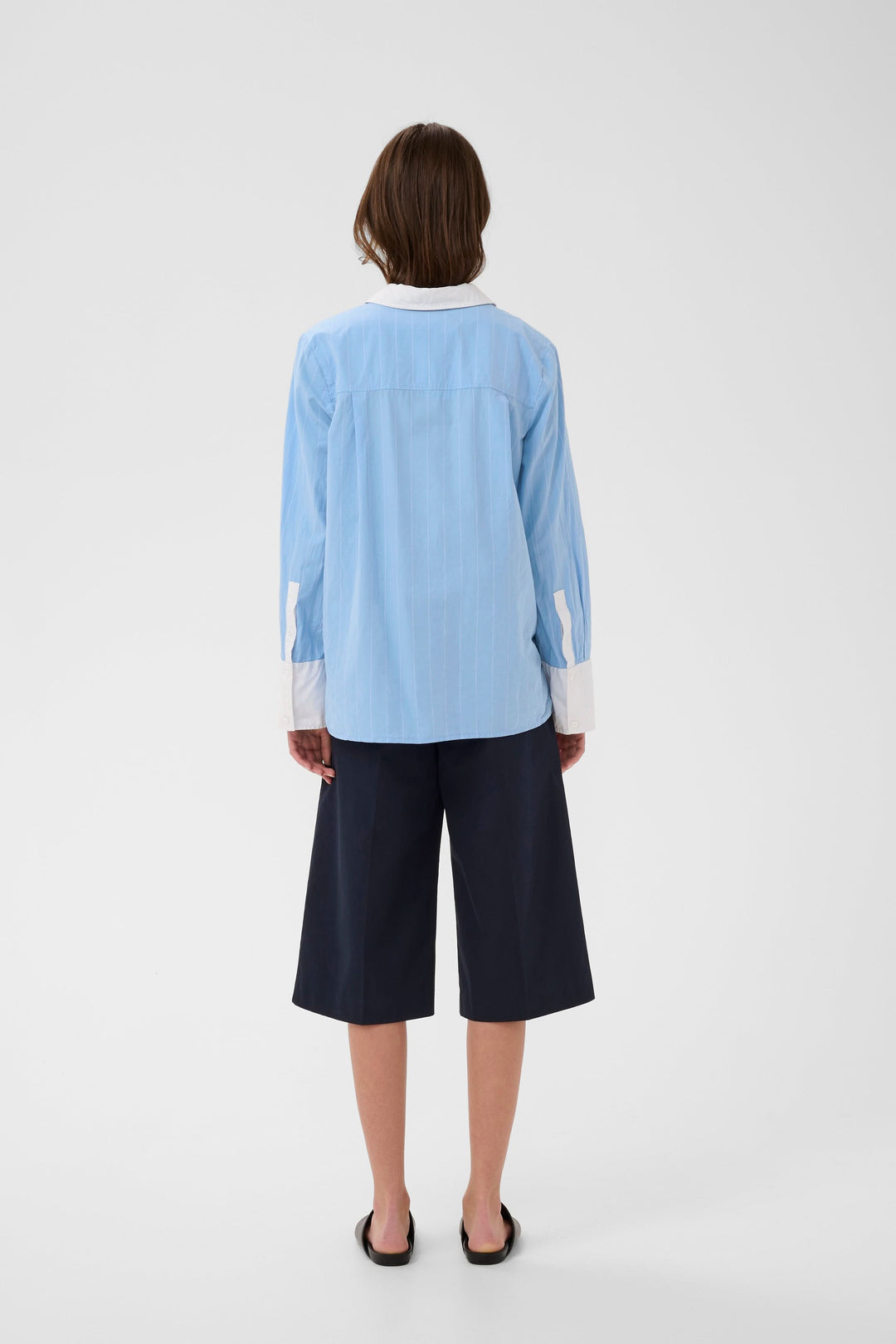 Dessy Striped Shirt with Contrasting Collar