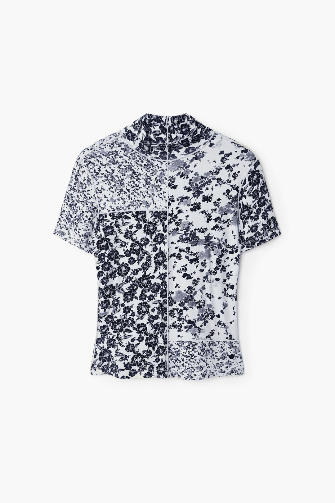 T-shirt à fleurs en patchwork