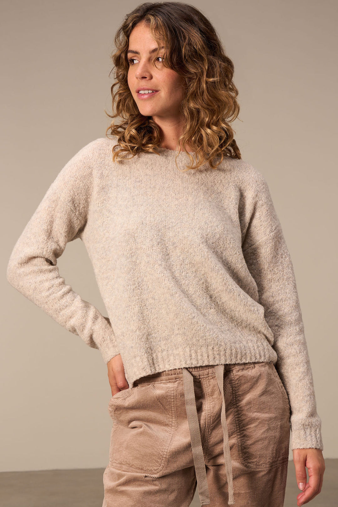 Ribbed knit sweater