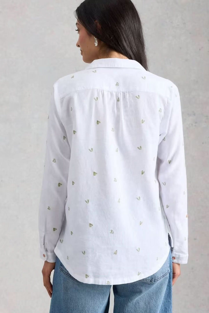 Chemise Sophie à col en coton biologique à manches longues