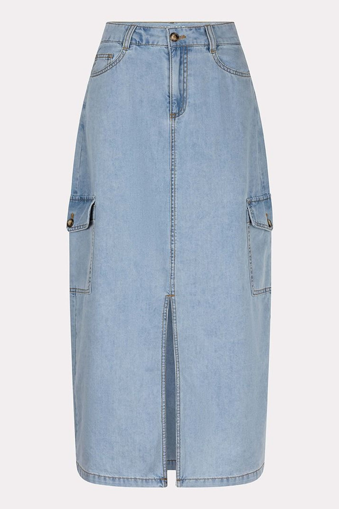 Denim cargo skirt