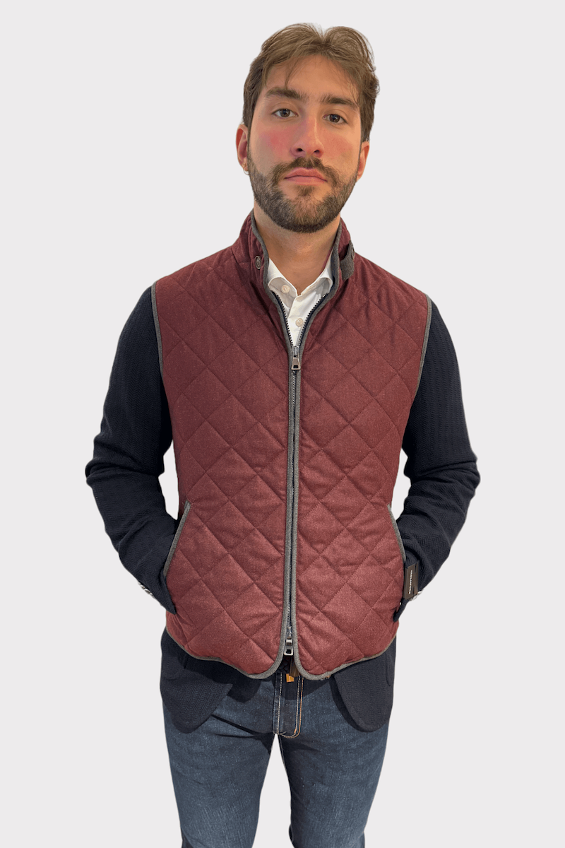 Quilted wool vest