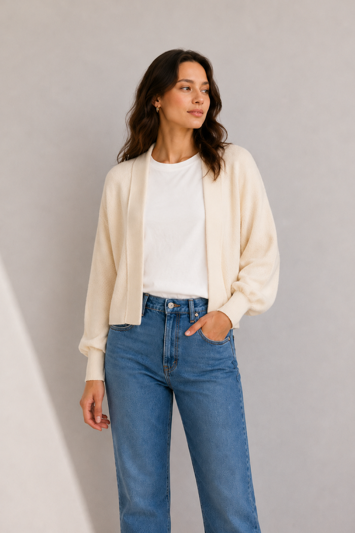 Cardigan tricot léger ouvert