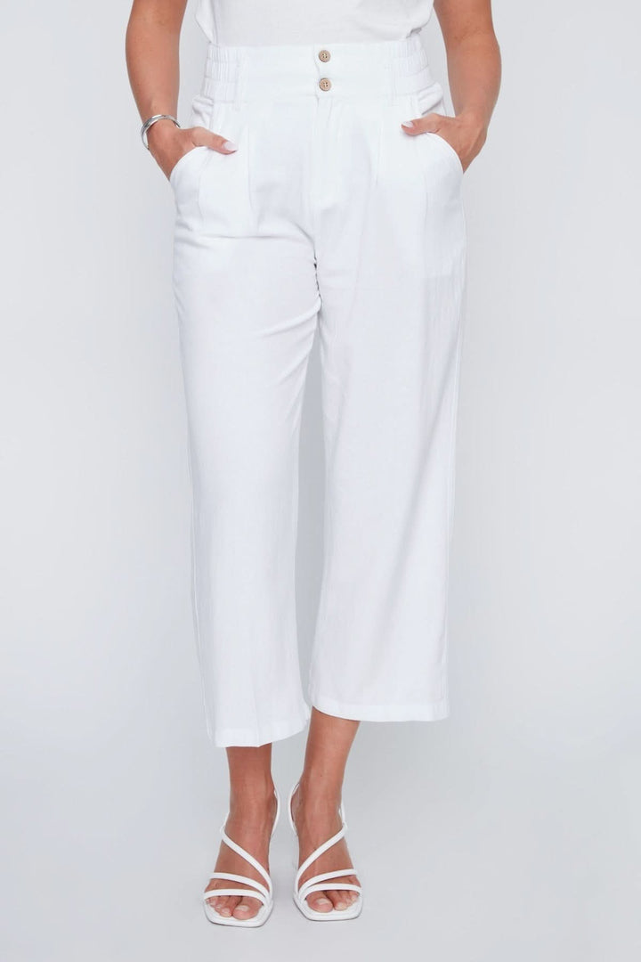 Pantalon écourté à jambe large