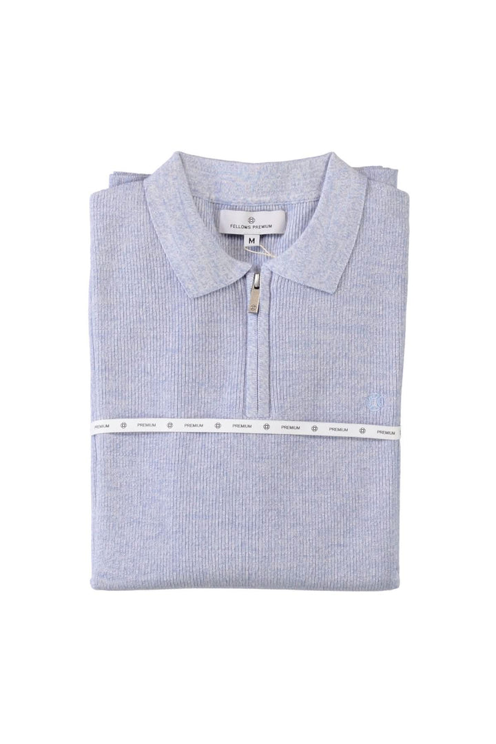 Zip-up polo shirt