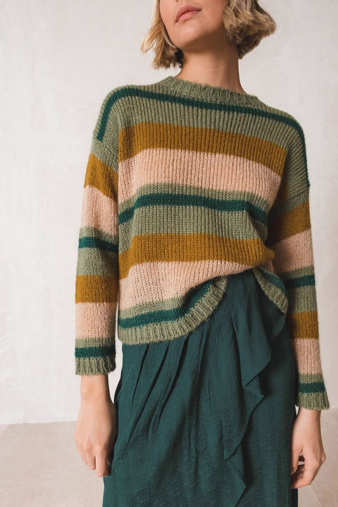 Multicolored striped sweater