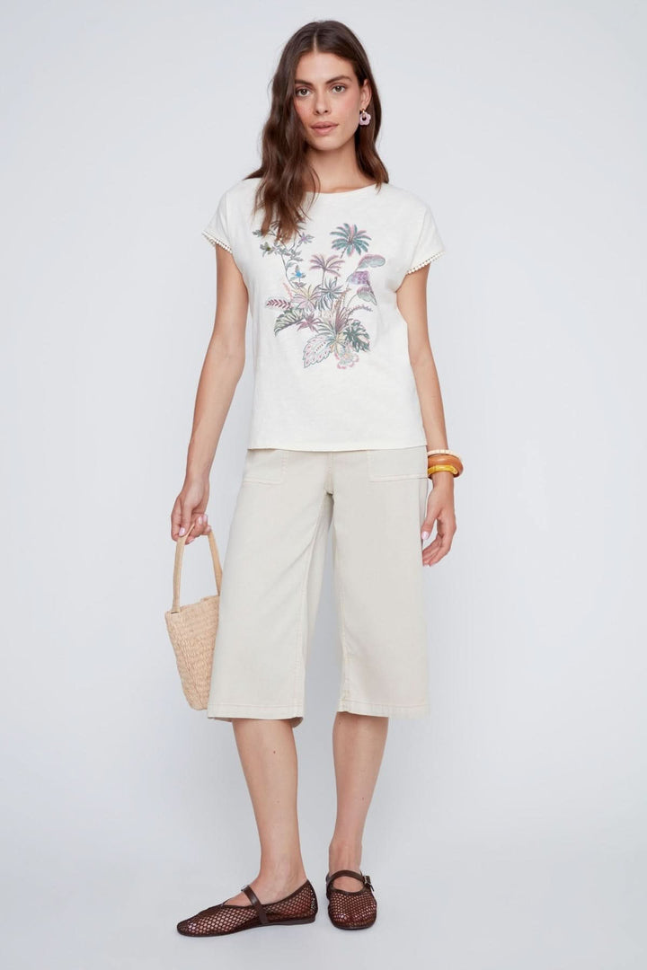T-shirt imprimé tropical