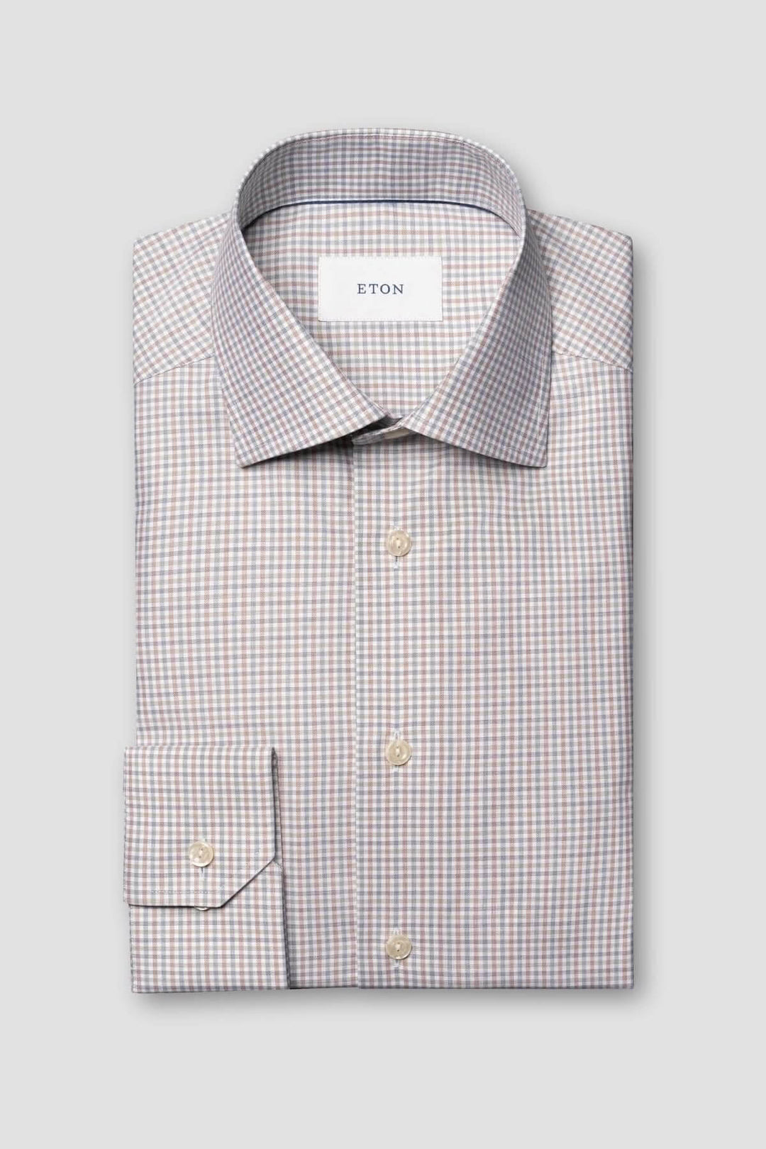 Chemise en coton à carreaux fins multicolores élégante pour homme, idéale pour tenues professionnelles et occasions décontractées.