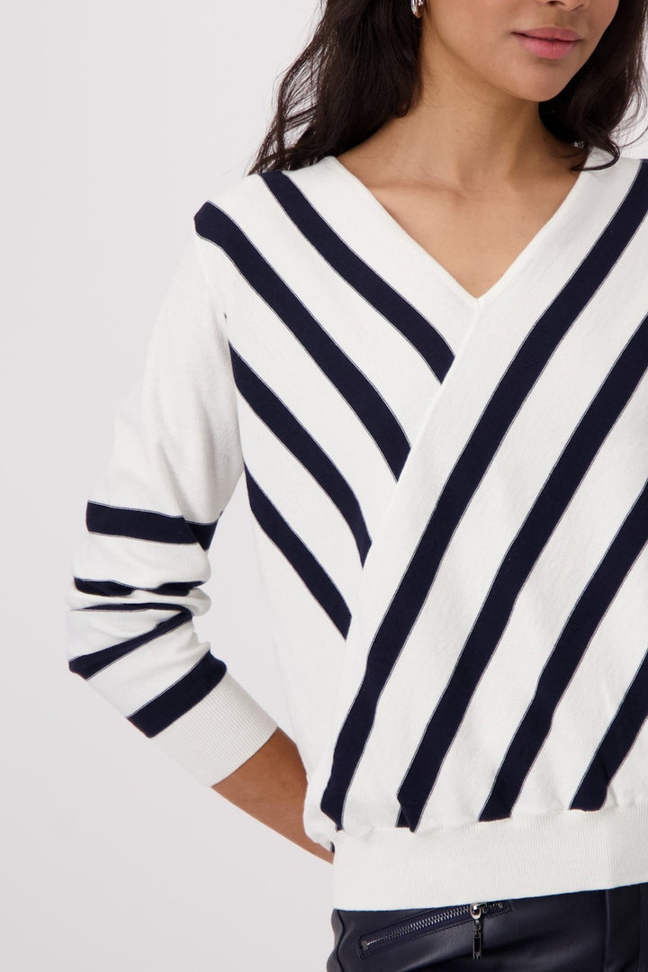 Striped knitted sweater