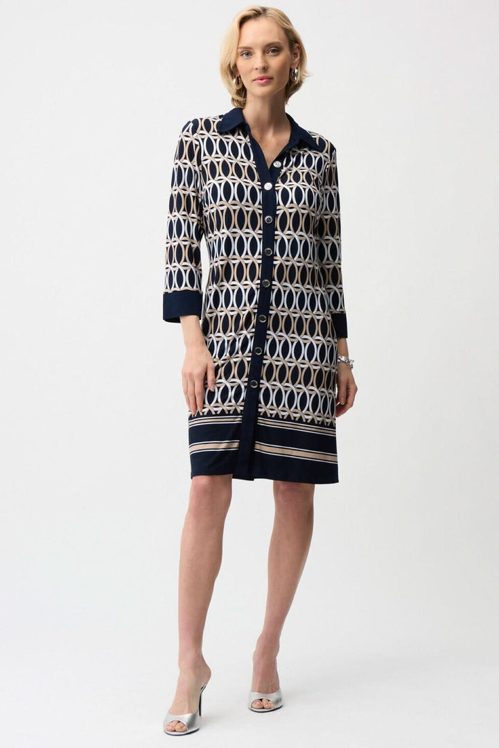 Robe chemisier imprimée graphique
