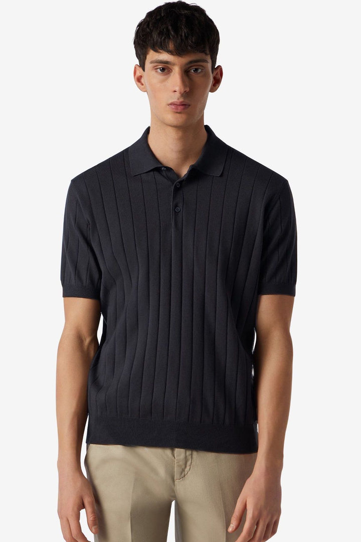 Pima cotton button-down polo shirt