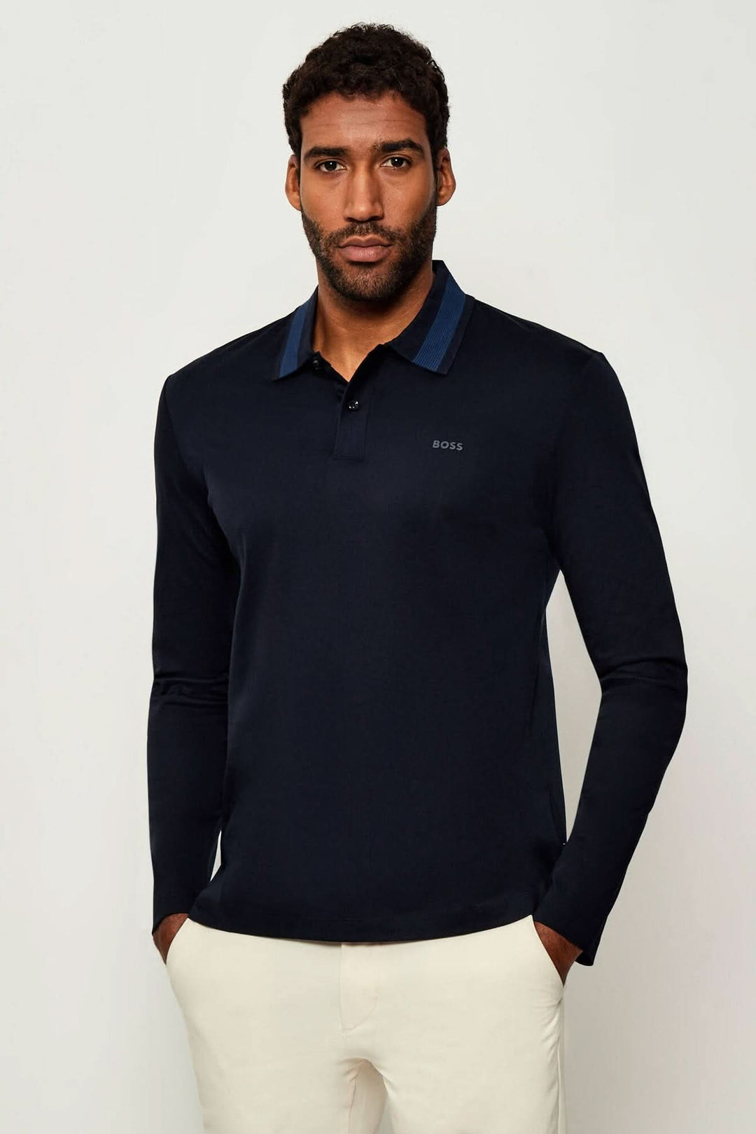 Polo slim fit à manches longues BOSS