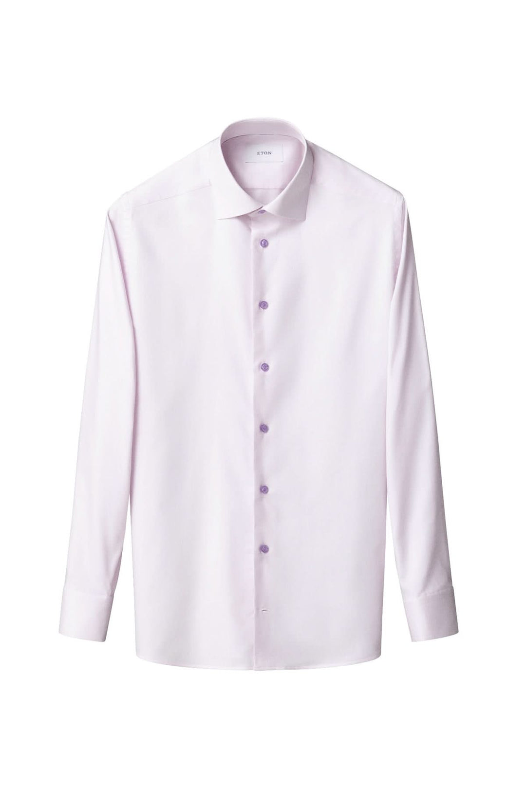 Chemise en coton lilas à effet texturé