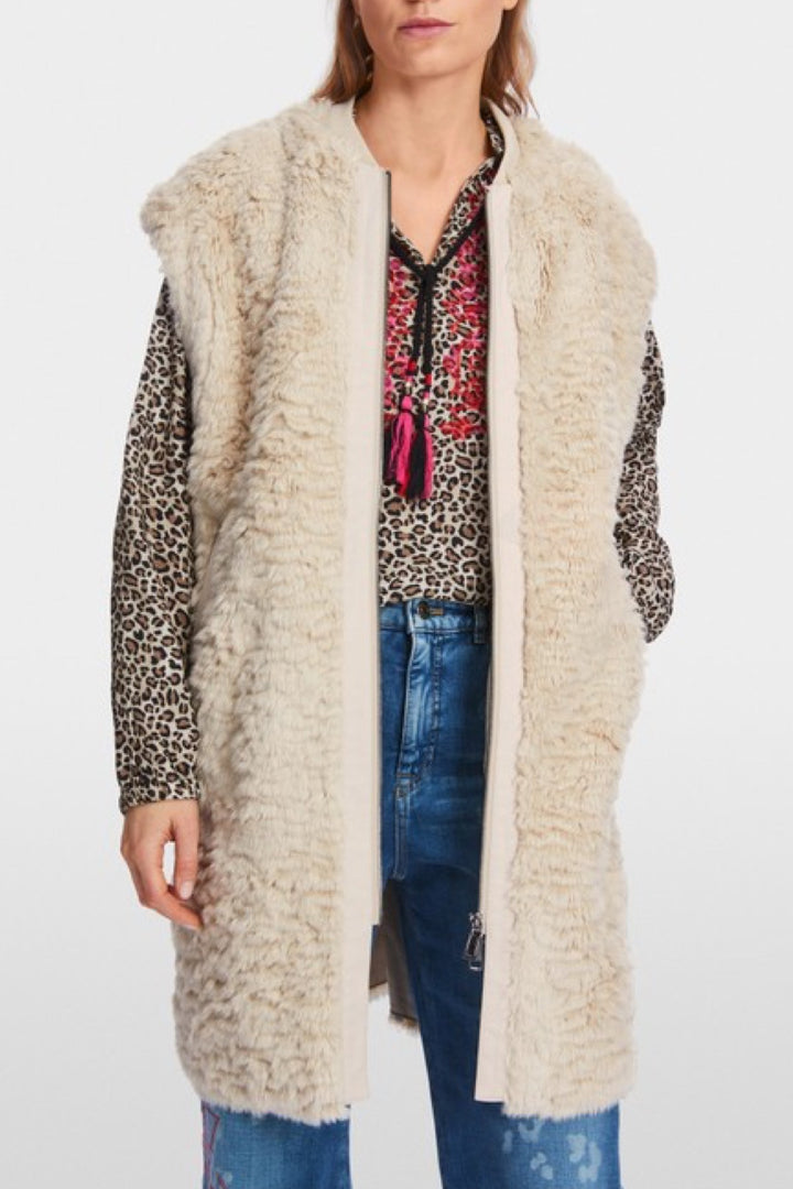 Long curly fur jacket