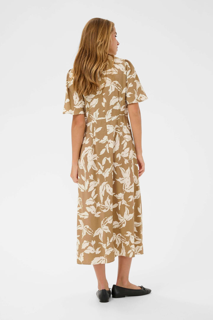 Flowy midi dress with a botanical print