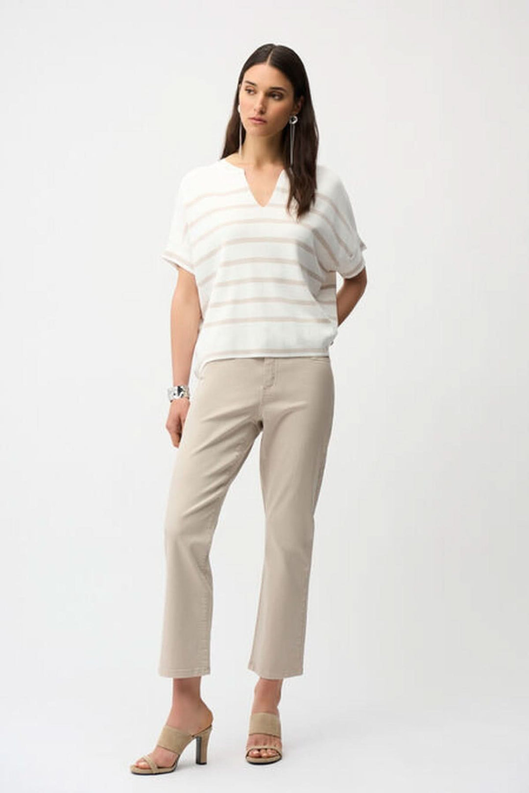 Chandail rayé encolure fendue