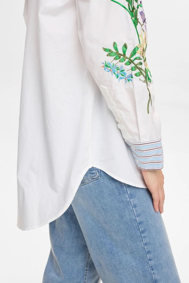 Chemise brodée à manches longues