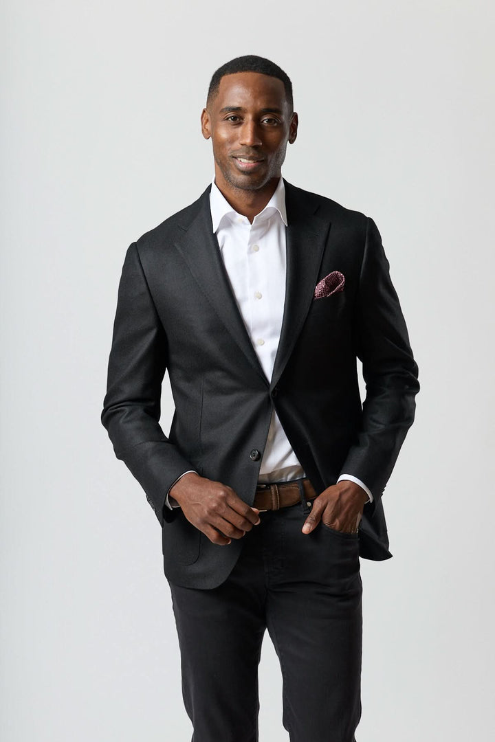 Black wool and cashmere jacket