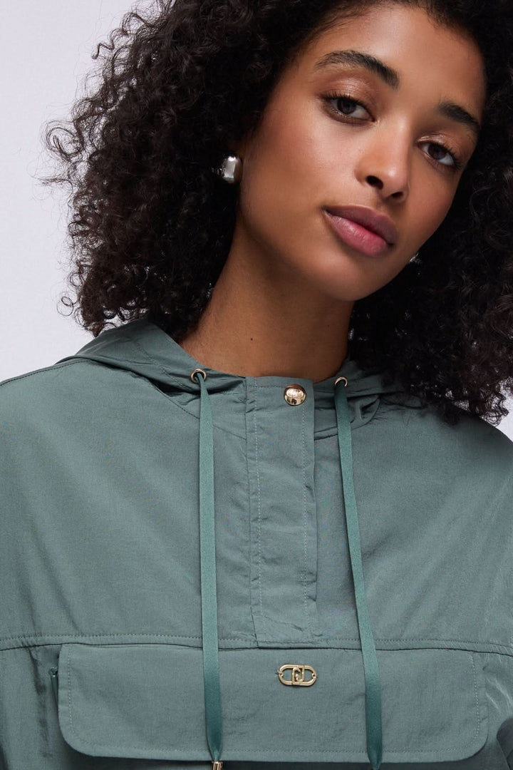 Fit Windbreaker with Hood and Chest Pocket