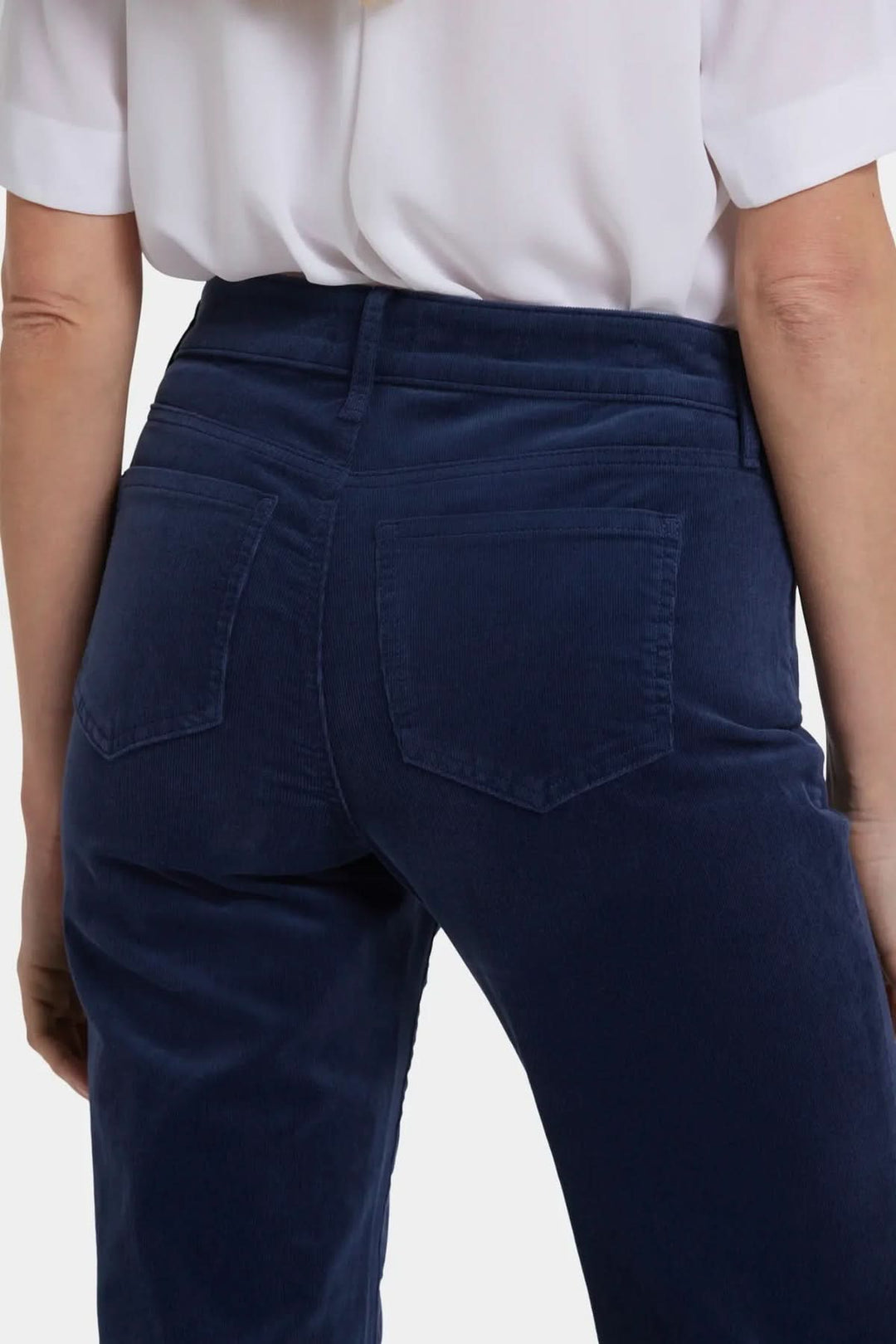 Straight-leg stretch corduroy pants